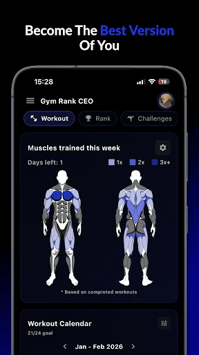 Download Gym Rank: AI Workout Tracker – Lacak Fitness Gratis - Screenshot 1