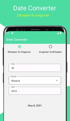 Download Ethiopian Calendar Terbaru – Konverter Tanggal Gratis - Screenshot 5