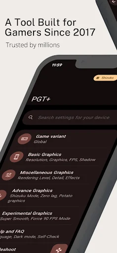 Download PGT+: Pro GFX & Optimizer Terbaru – Main Game Lancar - Screenshot 1
