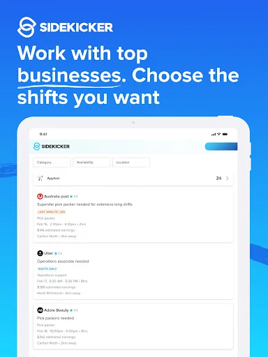 Download Sidekicker: Worker App Terbaru – Cari Kerja Fleksibel - Screenshot 10