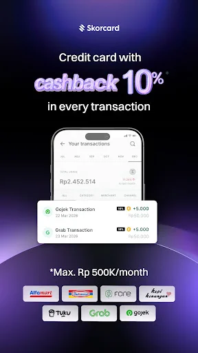 Download Skor Cashback 10% Credit Card – Kartu Kredit Praktis - Screenshot 3