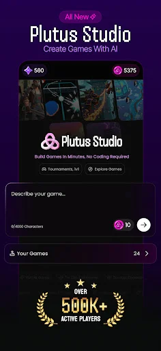 Download Plutus: AI Game Maker Terbaru – Cuan Game Online Gratis - Screenshot 1