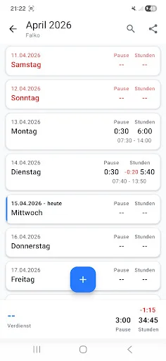 Download Stundenrechner Terbaru – Hitung Jam Kerja Gratis - Screenshot 3