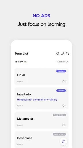 Download Onevoca – Flashcards Terbaru, Cara Mudah Belajar Kosakata - Screenshot 1