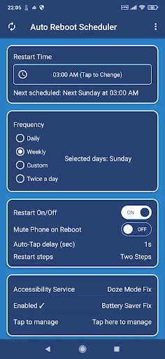 Download Restart – Auto Reboot Terbaru – Jadwalkan Ulang Ponsel - Screenshot 1