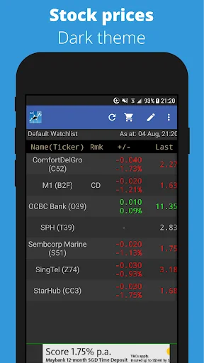 Download Singapore (SG) Stocks Terbaru – Pantau Saham Gratis - Screenshot 2