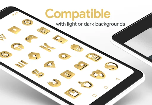 Download Solid Gold – Icon Pack Terbaru – Ikon 3D Mewah - Screenshot 7