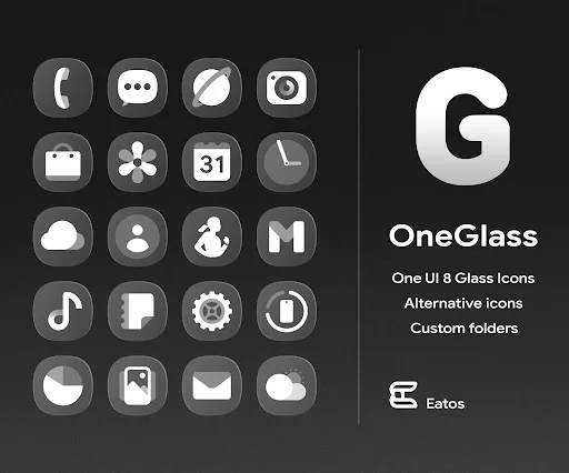 Download OneGlass 8 – Icon Pack Terbaru – Tampilan Minimalis - Screenshot 15