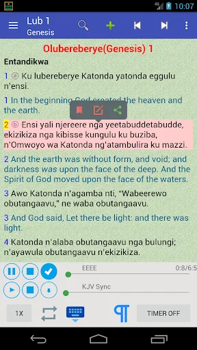 Download Luganda English Audio Bible – Alkitab Audio Gratis - Screenshot 1