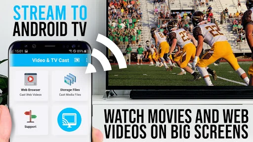 TV Cast untuk Android TV – Streaming Video Web ke TV dengan Mudah - Screenshot 1
