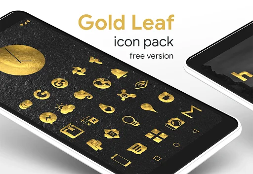 Download Gold Leaf Icon Pack Terbaru – Ikon Mewah Elegan - Screenshot 5