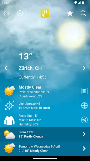 Download Weather Switzerland XL PRO – Ramalan Cuaca Akurat - Screenshot 1