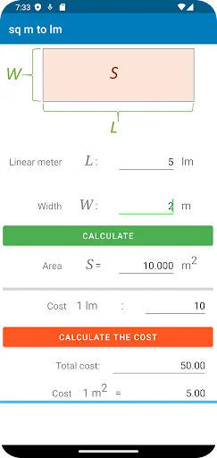 Download Linear Meter – m2 – Konversi Satuan Cepat & Gratis - Screenshot 6