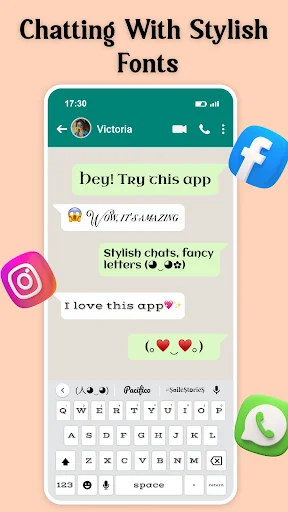 Stylish Text & Keyboard: Font Keren & Tema Keyboard Gratis - Screenshot 3