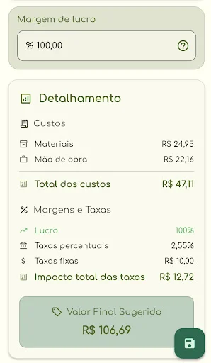 Download PrecificAção by Luh Ribeiro – Hitung Harga Jual Praktis - Screenshot 8