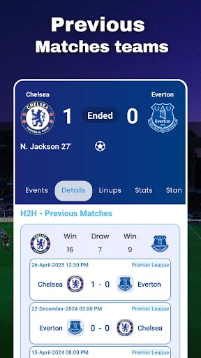 Download Live Football Today Matches – Skor & Statistik Terlengkap - Screenshot 12