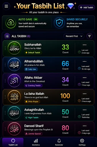 Download Tasbih Counter Zikr Tasbeeh Terbaru – Aplikasi Dzikir Digital - Screenshot 3