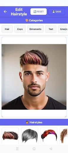 Unduh Man Hairstyle Photo Editor Terbaru – Ubah Gaya Rambut Keren - Screenshot 7