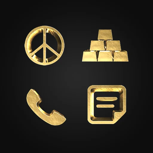 Download Solid Gold – Icon Pack Terbaru – Ikon 3D Mewah