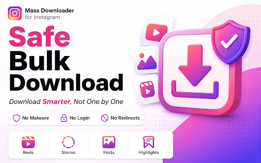Mass Downloader for Instagram – Unduh Reels & Foto Massal - Screenshot 1