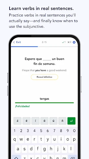Download Ella Verbs: Belajar Konjugasi Kata Kerja Spanyol - Screenshot 5
