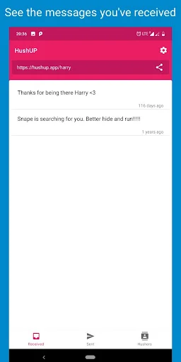 Download HushUP Terbaru – Kirim Pesan Anonim Gratis - Screenshot 1