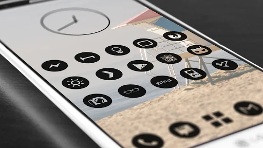 Download Dark Void – Black Circle Icons Terbaru – Kustomisasi HP - Screenshot 6