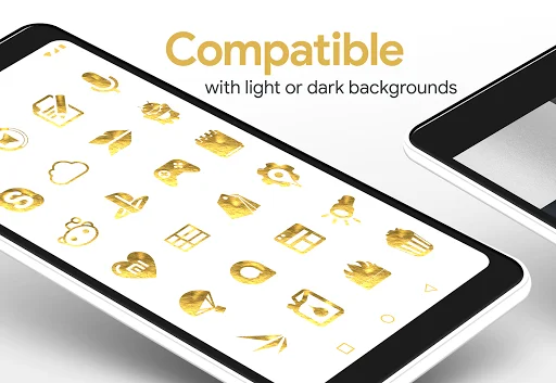 Download Gold Leaf Icon Pack Terbaru – Ikon Mewah Elegan - Screenshot 3