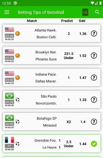 Download BetsWall: Tips Taruhan Olahraga & NBA Terakurat Gratis - Screenshot 1