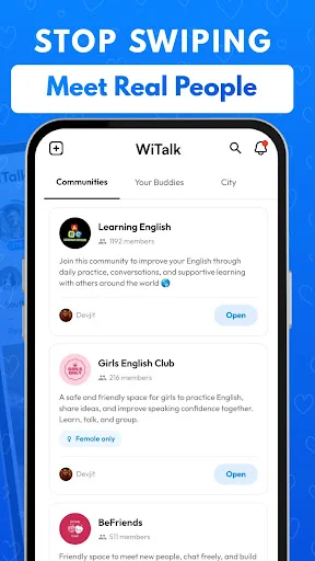 Download WiTalk Terbaru – Cari Teman Baru untuk Tumbuh Bersama - Screenshot 1