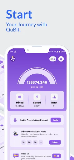 Download QuBit Network Terbaru – Simulasi Mining Mudah & Cepat - Screenshot 3