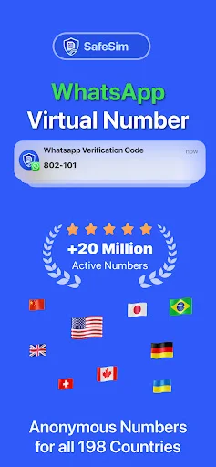 Download SafeSim – Nomor Virtual SMS & Verifikasi Instan - Screenshot 9