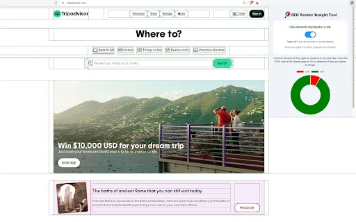 SEO Render Insight Tool: Analisis CSR vs SSR Terbaik Anda - Screenshot 1