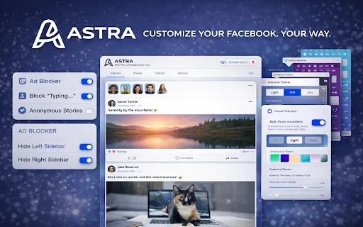 ASTRA for Facebook™: Blokir Iklan & Kustomisasi Gratis - Screenshot 2