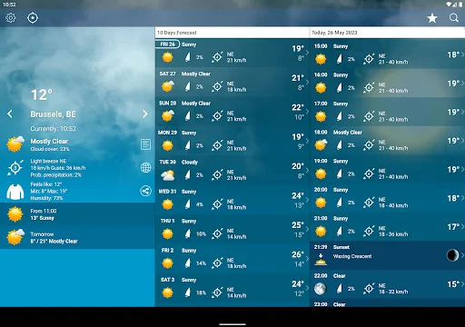 Download Weather Belgium XL PRO Terbaru – Prakiraan Cuaca Akurat - Screenshot 12