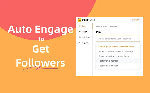 InsBot Terbaru – Otomatis Like, Follow, Unfollow Instagram - Screenshot 1
