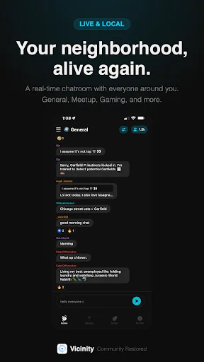 Download Vicinity Terbaru – Chat dengan Orang Sekitar Anda - Screenshot 1