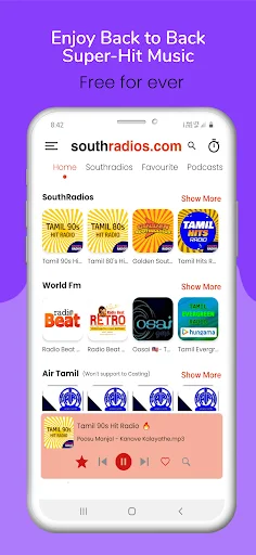 Download Southradios Tamil FM Radio HD – Kualitas Audio Terbaik - Screenshot 2