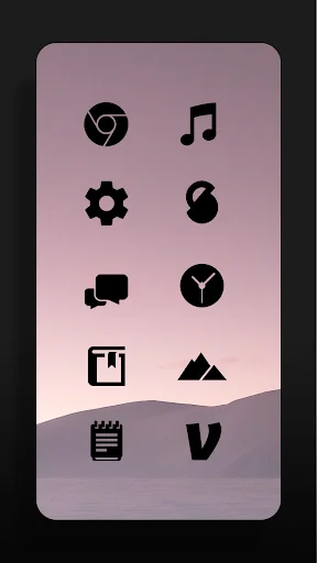 Download Flight Dark – Icon Pack Terbaru – Ikon Minimalis Gelap - Screenshot 6