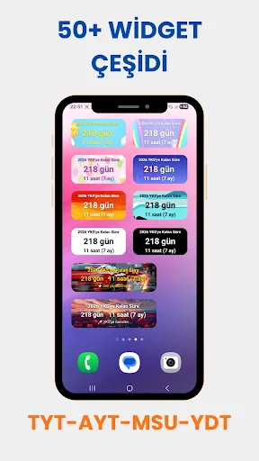 Download YKS YDT MSU Sayaç Widget 2026 – Countdown Ujian Gratis - Screenshot 3