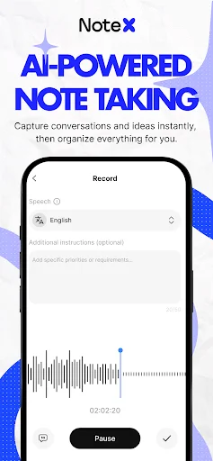 Download NoteX Terbaru – AI Notetaker & Meeting Notes Terbaik - Screenshot 1