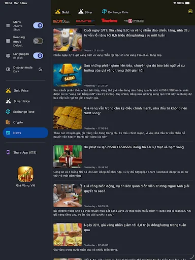 Download Giá Vàng VN Terbaru – Pantau Harga Emas & Kurs Gratis - Screenshot 14