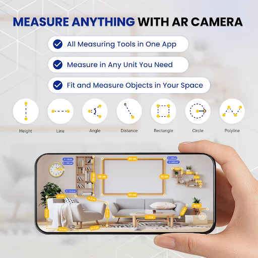 Download AR Ruler: Tape Measure Tools Terbaru – Pengukur AR Gratis - Screenshot 1