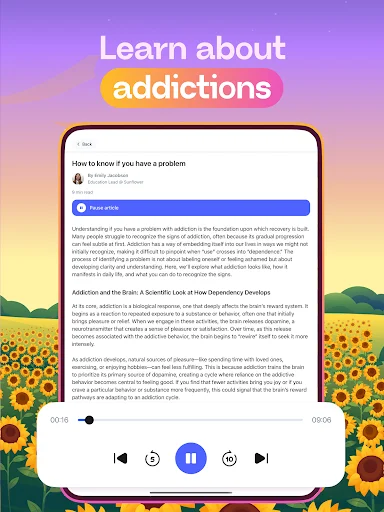 Download Sober Day Counter – Sunflower Terbaru – Berhenti Kecanduan - Screenshot 11