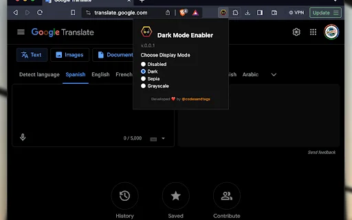 Dark Mode Enabler: Aktifkan Mode Gelap di Semua Website Terbaru - Screenshot 1