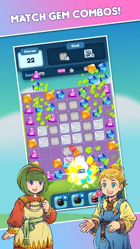 Download Gems Blast – Match Puzzle Terbaru – Game Teka-teki Seru - Screenshot 10