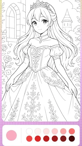 Download Princess Coloring Fairy Land – Buku Mewarnai Gratis - Screenshot 6