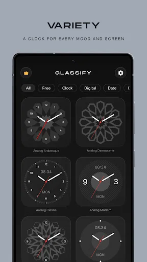 Download Glassify – Widgets & Themes Terbaru – Kustomisasi Gratis - Screenshot 1