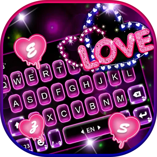 Download Neon Love Theme Terbaru – Keyboard Keren & Gratis