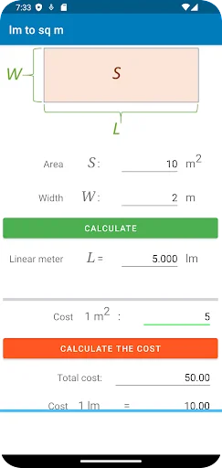 Download Linear Meter – m2 – Konversi Satuan Cepat & Gratis - Screenshot 7